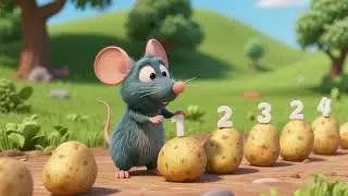 Mouse Counts Potatoes in a Row | Fun Counting Song & Nursery Rhymes for Kids
