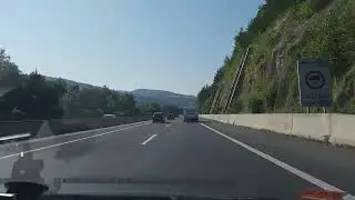 Road trip to Venice road Austria. Austria Highway Vienna Graz. Driving to Venice.
