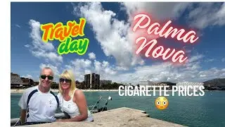 Travel day, Newcastle to Mallorca. Wow, those cigarette prices!