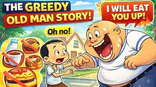 The Greedy Fat Old Man | Funny Moral Story for Kids | English Story