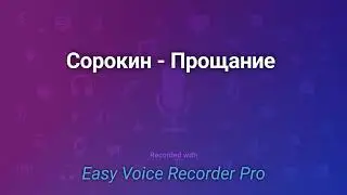 Сорокин   Прощание