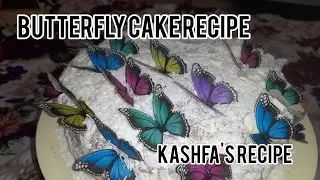 Butterfly Chocolate Cake Decoration And Frosting | Kashfa's Recipe 💜