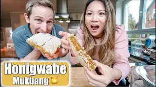 Ест соты с немецким мужем 😍 Мукбанг Mamiseelen
