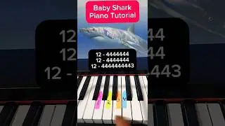 Baby Shark 🦈 Piano Tutorial 🎹 #shorts #pianotutorial