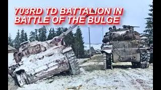 703rd Tank Destroyer Battalion in Battle of the Bulge - Original Footage [ WWII Documentary ]