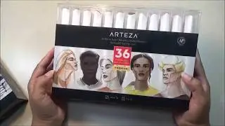 Arteza 36 Skin Tone Alcohol Markers Product Review #arteza