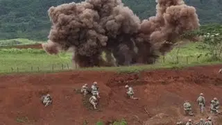 Боевая группа 3-й бригады на учениях с боевой стрельбой