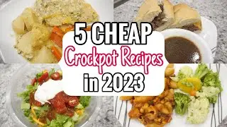 5 CHEAP & EASY Slow Cooker Dinner Recipes | Crockpot Recipes on a budget | Simple and TASTY Dinners