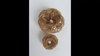 #Короткое : Цветы из мешковины для декора. Так просто