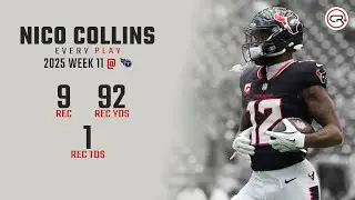 Nico Collins Week 11 Highlights | Every Target and Catch vs Titans