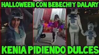 KENIA PIDIENDO DULCES CON BEBECHI Y DALARY EN HALLOWEEN 
