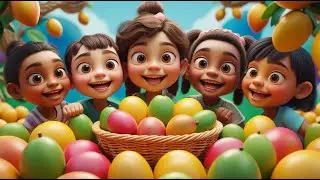 Playful Kids and Mango Fruit Basket Fun | Animated Kids Song | Rhyme Land