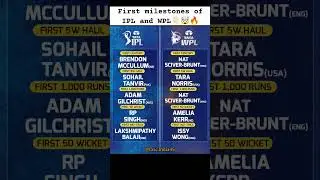 First milestones of IPL and WPL 🤯🔥#cricket #shorts #trending #wpl2026 #century #natsciverbrunt #ipl