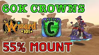 Wizard101 - I Spent 60,000 CROWNS To Get The FASTEST Mount! (55% Ravenwood Rider)