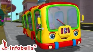 The Wheels On The Bus - Nursery Rhymes & Baby Bus Song | Infobells #babyrhymes #busrhymes #bussongs