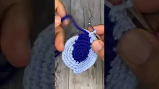 Color changing technique in the crochet circle🧶💙#crochet #amigurumi #crochetlove #tapestry