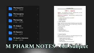 M Pharm Notes | All Subject| #mpharm #mpharmacy #notes #pharmaceutics #ph_chemistry #pharmacology