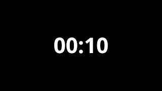 [4K] 10 Seconds Timer/Countdown (mm:ss) - Black Background