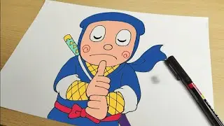 Ninja hattori ❤️ Drawing/How to draw Ninja Hattori/Drawing Ninja Hattori easy कैसे बनाएं