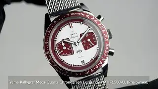 Yema Rallygraf Meca-Quartz Chronograph Burgundy YMHF1580-LL (Pre-owned)