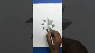 3d star #shorts  #drawing #viral #youtubeshorts #3dstar #3dstardrawing