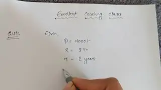 To calculate Simple Interest when all the values of principal, rate & time are given.... 
