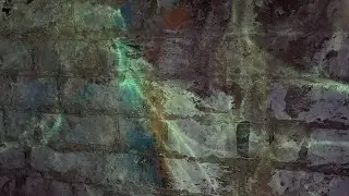Projection experiment: light bouncing from projection on to texture and reflecting of the wall