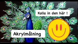Akrylm&aring;lning steg f&ouml;r steg stor tavla med p&aring;f&aring;gel