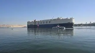 The Suez Canal at Ismailia, Egypt: narration includes some history