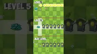 Pvz 2 Plantfood Abilities - Boingsetta Level 1, 5, Max vs 6 Sun Gravestones #shorts