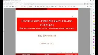 Introduction to Continuous-Time Markov Chains (CTMCs) With Solved Examples || Tutorial 9 (A)