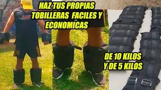 COMO HACER TOBILLERAS DE 5 Y 10 KILOS CASERAS FACILES Y ECONOMICAS