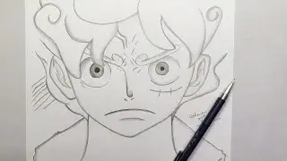 Luffy Gear 5 Transformation 🌀🔥 | Easy to Draw One Piece Art #animeart #drawing 
