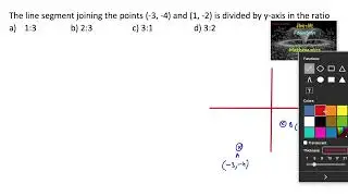 The line segment joining points (-3, -4) (1, -2) divided by y-axis |MCQ|CBSE|Straight Line|RD Sharma