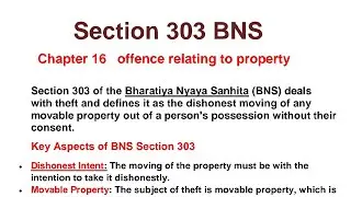 Theft  Under Section 303 of BNS,2023 And Section 378,379 of IPC