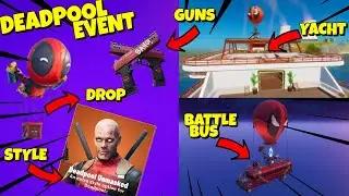 NEW DEADPOOL EVENT - NEW EDIT STYLE + Deadpool Yacht, Battle-Bus & Supply Drops in Fortnite