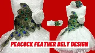 Peacock Feather Belt Design