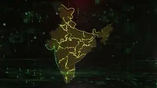 india map digital background loop 4k stock footage