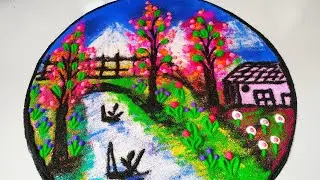3dNature poster rangoli design very attractive Rangoli by Mpadwal