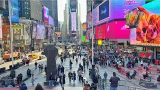 Walking New York City: Times Square to Grand Central Terminal (March 10, 2022)
