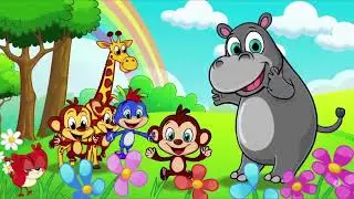 “Little Hippo Song 🦛💦 | Fun English Kids Song | Sing Smile”