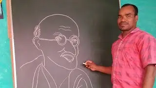 Mahatma Gandhi drawing / Mahatma Gandhi Drawing Tutorial / Simple Drawing Mahatma Gandhi 