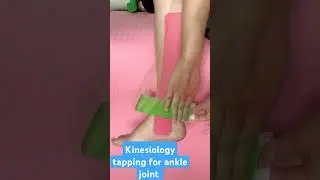 Kinesiology tapping for ankle joint #kinesiology #tapping #physiotherapy #anklejoint