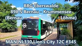 BBG Eberswalde - MAN NL330 Lion's City 12C EfficientHybrid #345, Linie 898