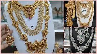Premium quality Bridal sets 2020| 21.Cz matte & gold finish,ad stone gi finish,real kempu stone sets