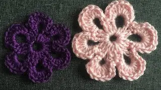 Crochet FLOWER 🌸  step by step written instructions in video  For absolute beginners