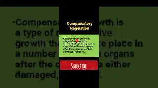 Compansatory Regeration - Type of Regeration #Shorts #Msc #Zoology #Scienceworkshop