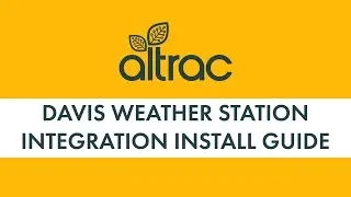 Altrac & Davis Weather Station Integration Install Guide
