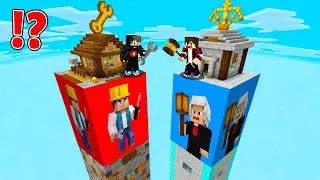 ماين كرافت : حـرب أبراج الحظ ولكن برج القاضي ضد برج المهندس !!؟ 🔥😱