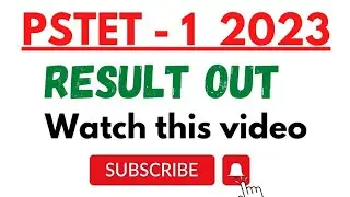 PSTET- 1 RESULT OUT #pstet2020 #pstet2021 #pstet1